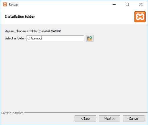 Xampp install path