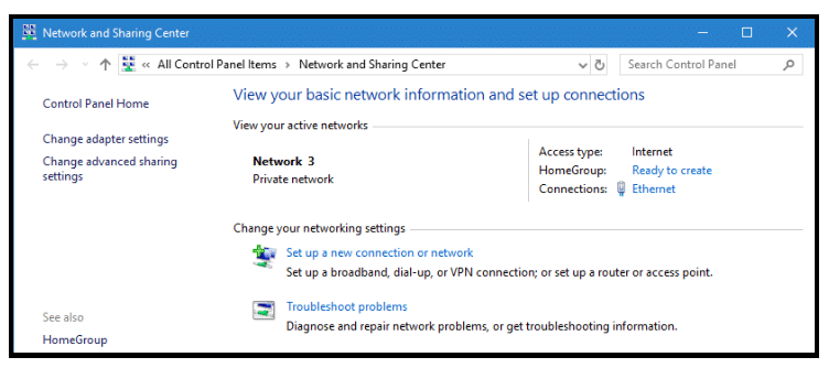 Where Is Network And Sharing Center In Windows 10