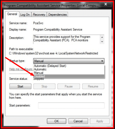 Disable Compatibility Assistant in Windows 10
