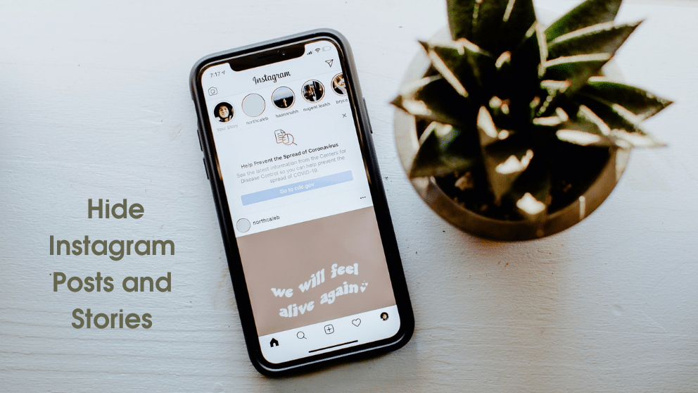 Hide Instagram Posts and Stories