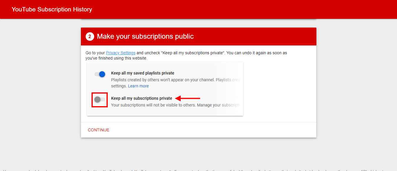 How to make your subscriptions private