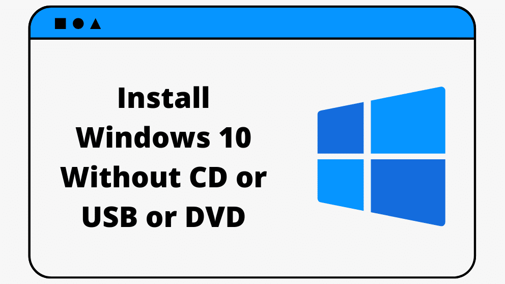 how to install windows without cd drive